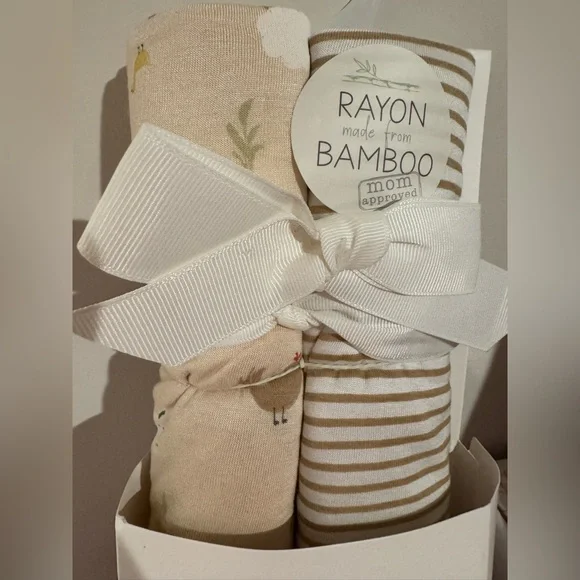 Milkberry Bamboo Baby Blankets Swaddle
Nursing Cover Burp Cloth Set of 2 - Picture 3 of 3